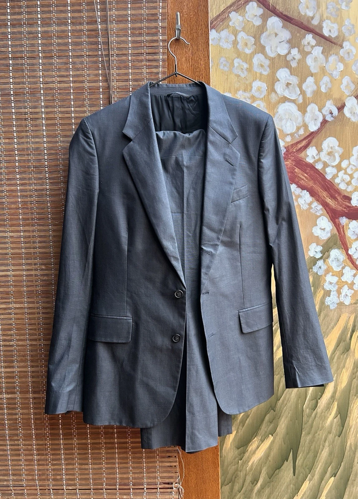 Tuta SS 2008 Maison Margiela grigio cotone blazer slim e pantaloni regular tg 50