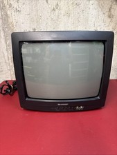 Sharp 13J-M100 1997 13 CRT Television Retro Gaming TV Tested No Remote
