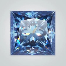 1 Ct Blue color Diamond Loose Princess Cut VVS1 Grade Gemstone 1 gift for