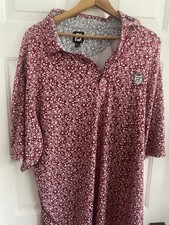 Footjoy Shirt Men XL Polo Micro Red Floral AOP Performance Golf Traditions GC SC