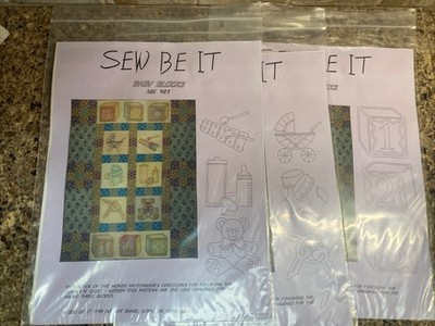 Sew Be It Quilt Pattern Baby Blocks Baby Quilt Finished Size 45  X 57  Read