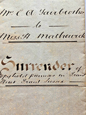 Frant, Sussex, 13th May, 1876 Surrender Copyhold Premises Document, in Frant st