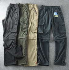 New Mens Hiking Pants Quick Dry Lightweight Fishing Convertible Zip Off Trousers