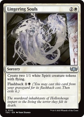 Lingering Souls [TDC - 123] Uncommon NM Commander: Tarkir: Dragonstorm MTG