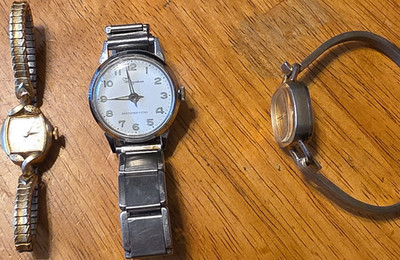 Caravelle Ingraham Hebros Lot of 3 Vintage Wristwatches Shockprotected