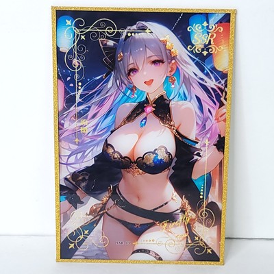 Firefly Blue Gold Glitter Waifu Card Anime Girl Wall Art Oversized Board A5