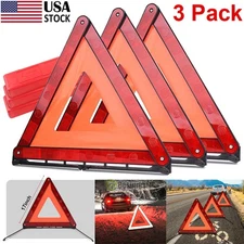 17-inch 3 Pack Warning Triangle DOT Approved Reflective Warning Road Safety