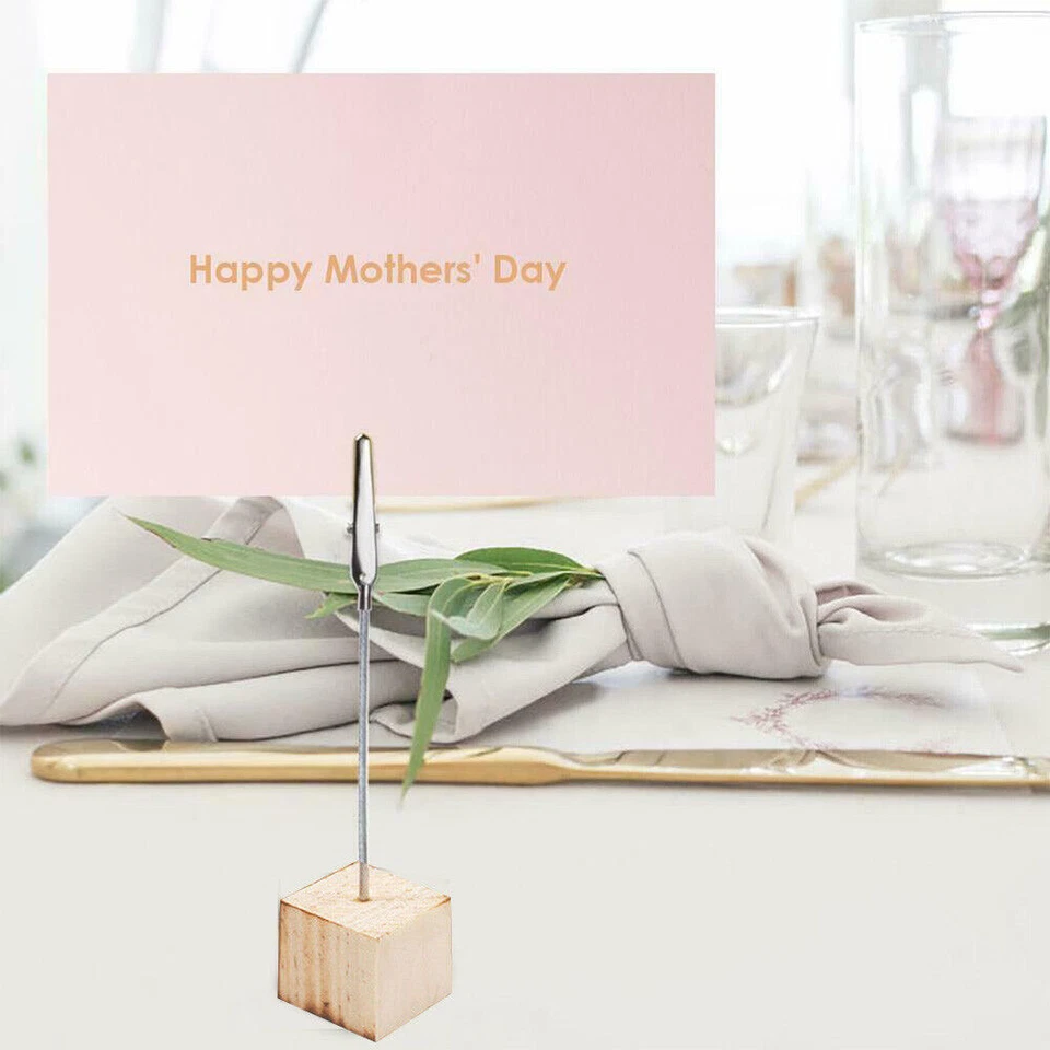 10-50X Set Holz-Memohalter Klammer Bilderhalter Memoclip Notizhalter Fotohalter - Bild 4 von 4