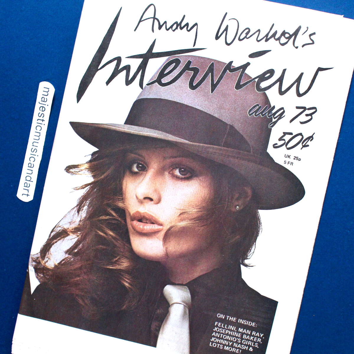 ORIGINAL 1973 ANDY WARHOL INTERVIEW USCHI OBERMAIER FELLINI