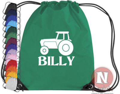 Personalised Tractor farm sports kit Drawstring PE school add child's  name UK