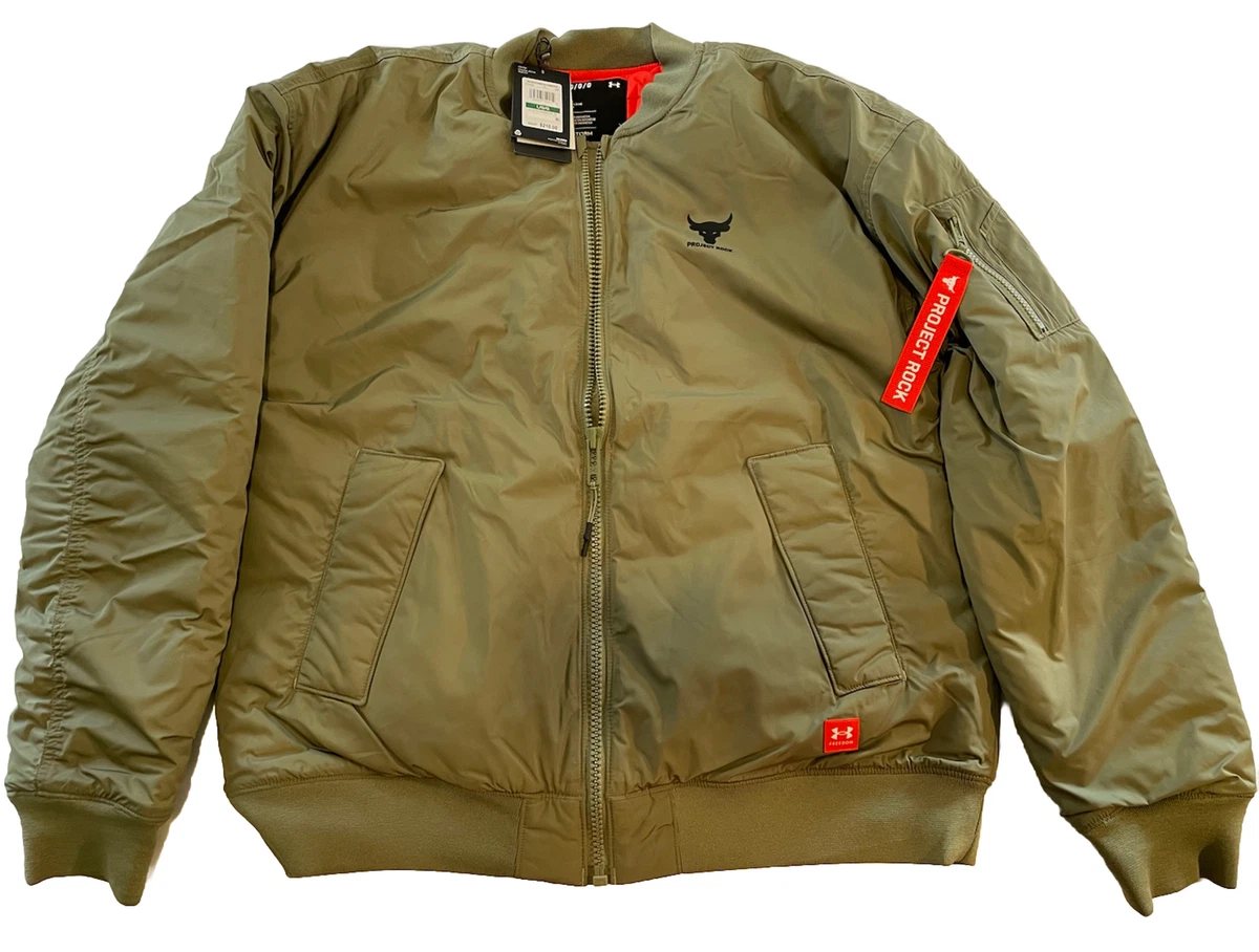 Under Armour Project Rock Insulated Bomber Jacket 1374425 346 Men s Large NWT