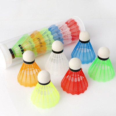 12-teiliges buntes Kunststoff-Badminton-Set, Schaumstoffball, Sport, Jugend.