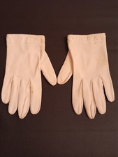 Vintage White Cotton Gloves Women  s Small