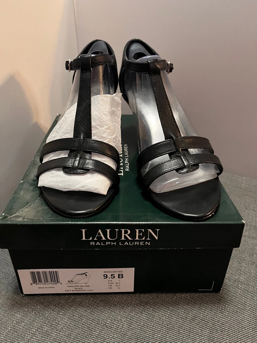 Ralph lauren wedges best sale black