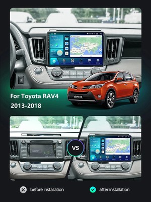 For 13-18 Toyota RAV4 Android Auto &Carplay Car Radio Multimedia Stereo Player