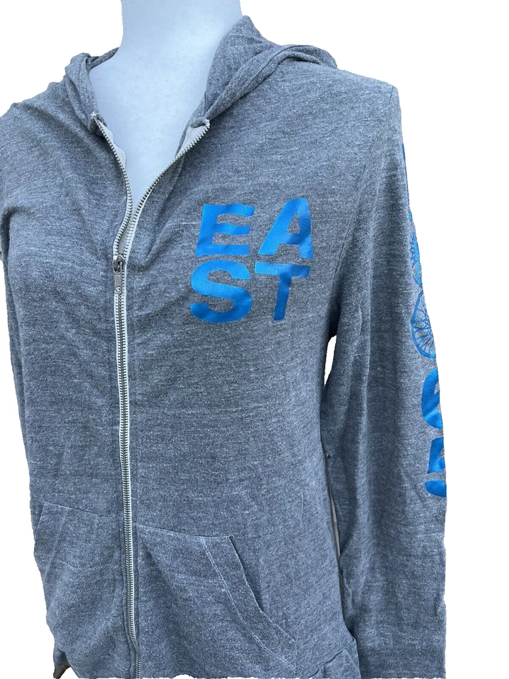 SoulCycle zip up hoodie sweater top gray hoodie lightweight size S A000249 - Imagem 2 de 4