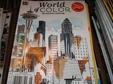 World of COLOR magazine stress free coloring book , june 2016, travel   B-9