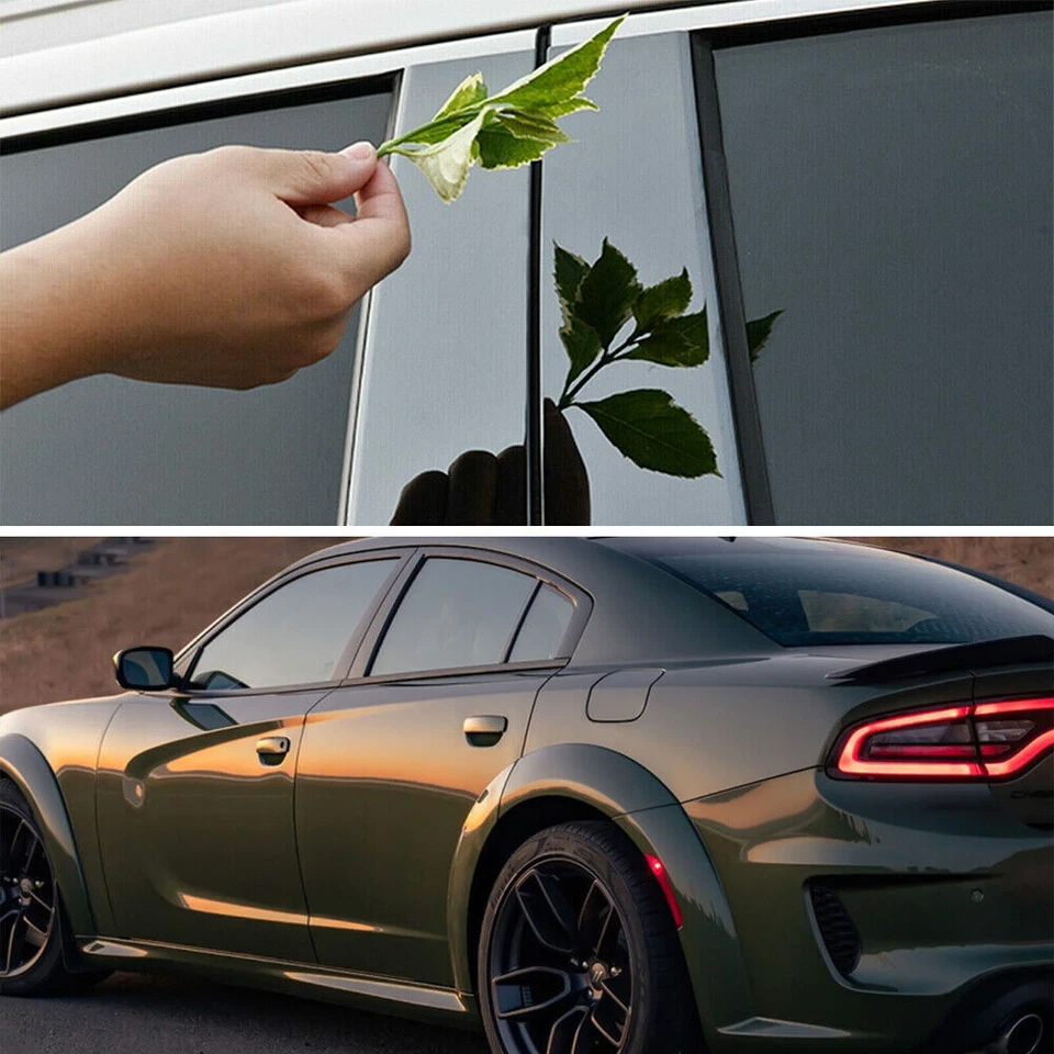 6PCS Black Pillar Posts Door Window Trim Cover Kit for Dodge Charger 2011-2021 - Image 3 of 4