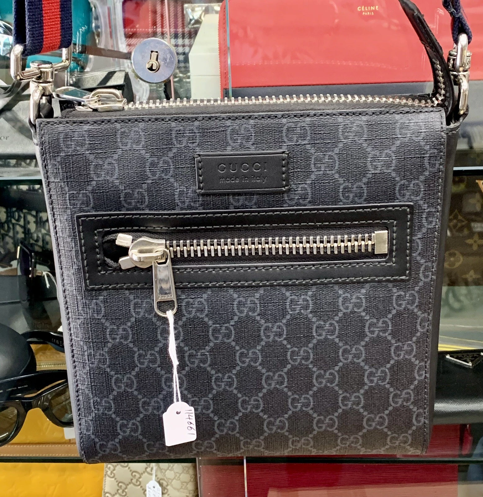 Gucci GG 523599 Supreme Small Messenger Bag Crossbody Shoulder Bag