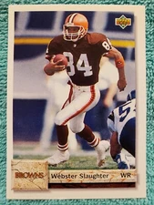 1992 UPPER DECK WEBSTER SLAUGHTER #600 CLEVELAND BROWNS