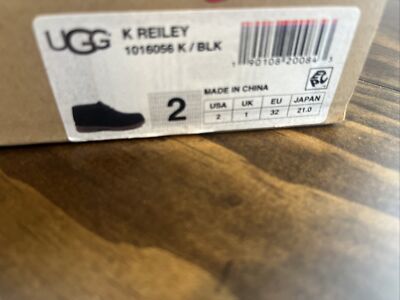 Y＾＾M UGG K Reiley Classic Black Suede Boots US 2 Boys | eBay