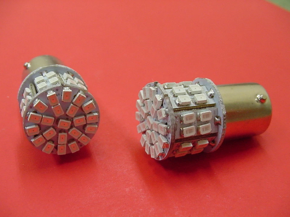 2x Chrysler Dodge Plym Jeep 1156 #89 Red Interior Courtesy LED Light Bulb Lamps - Image 4 of 4