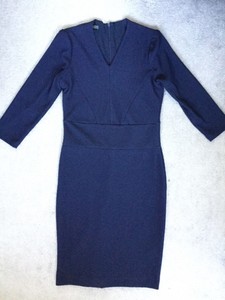 navy blue straight dress