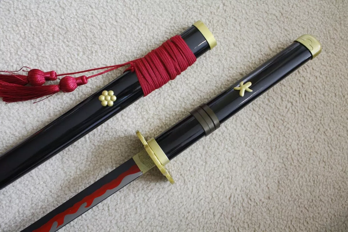  minghu Roronoa Zoro Katana,Anime Cosplay Sword,Yama  Enma,Trafalgar D Water Law,Kozuki Oden, AME no Habakiri,41 Inches : Sports  & Outdoors