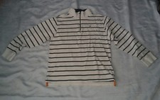 Tommy Hilfiger Boys White Navy Blue Striped Cotton Sweater Boys XL / 20 Used