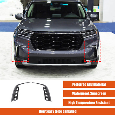 ABS Carbon Car Front Bumper Side Grill Air Intake Trim For Honda Pilot 2023-2024