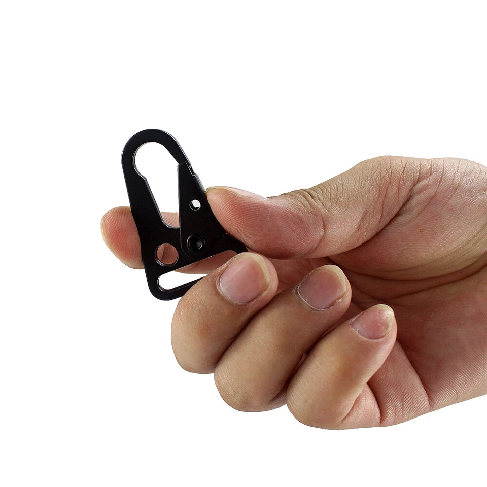 1" Enlarged Mouth Clips Spring Snap Hook & Loop Metal Buckle for Paracord Slings - Image 3 of 4