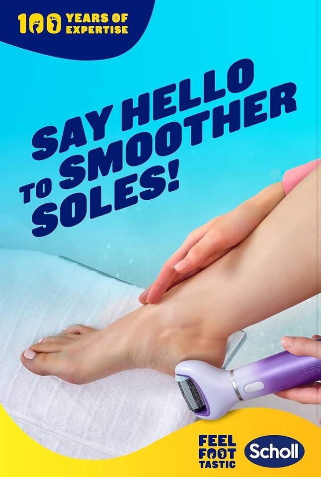 Scholl ExpertCare 2in1 File & Smooth, Dual Speed Pedi Electric Foot
