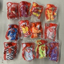 Ty Beanie Babies Happy Meal 25th Anniversary McDonalds 2004 Toys Full Set of 12