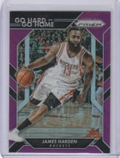 2016-17 Panini Prizm Go Hard or Go Home Purple Prizm 48/75 James Harden #23
