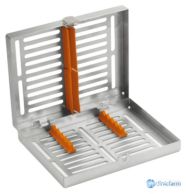 4 Vassoi In Acciaio Inox 22,5x11,7x2 Cm - Rettangolari Per Laboratorio