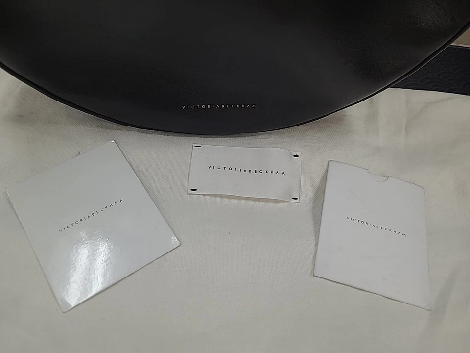 Новый Victoria Beckham черный/синий качели кожаная сумка w съемный Pochette VBA128 - Изображение 2 из 4