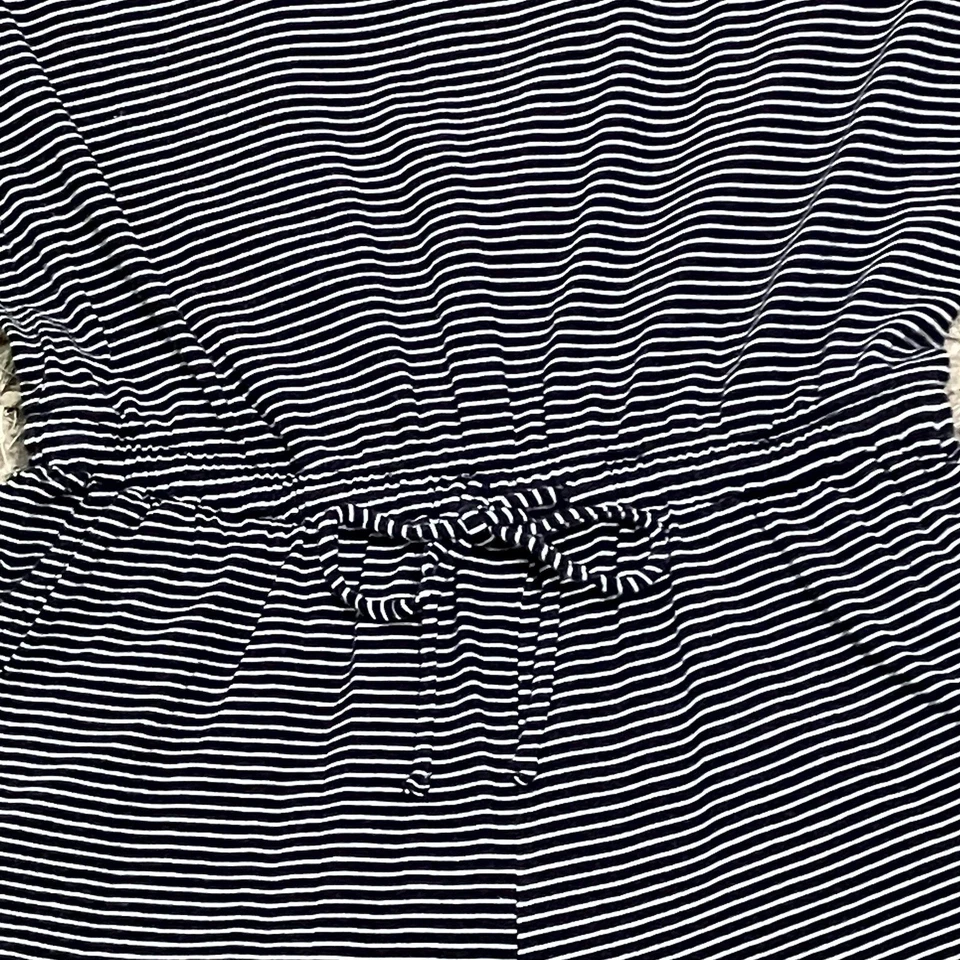 Pantalones Cortos Azul Marino Antiguo Cintura Definida Tanque Mameluco TALLA XS Playa Negro Rayas Bolsillos Foto 3 de 4