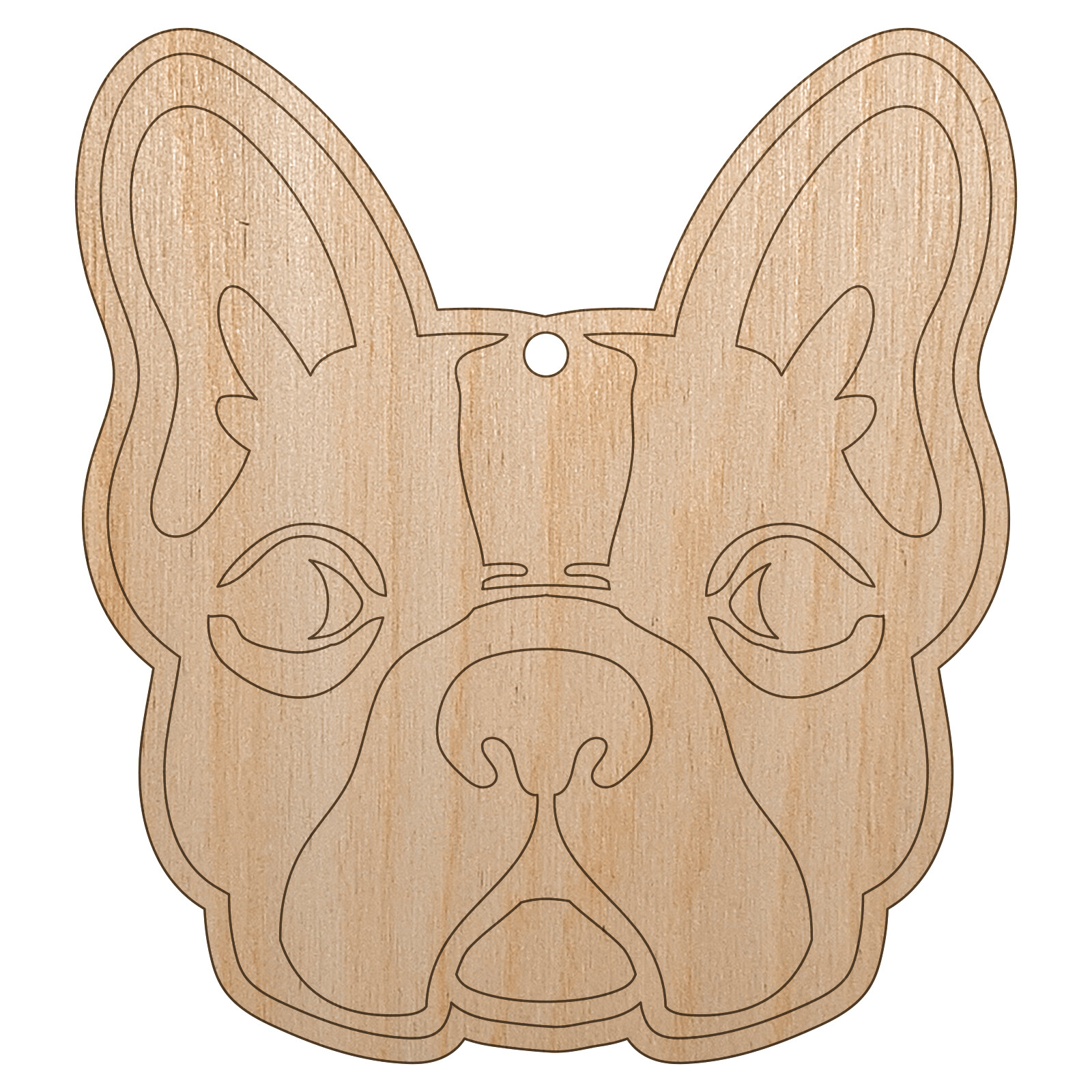 French Bulldog Wood Craft DIY Christmas Tree Ornament