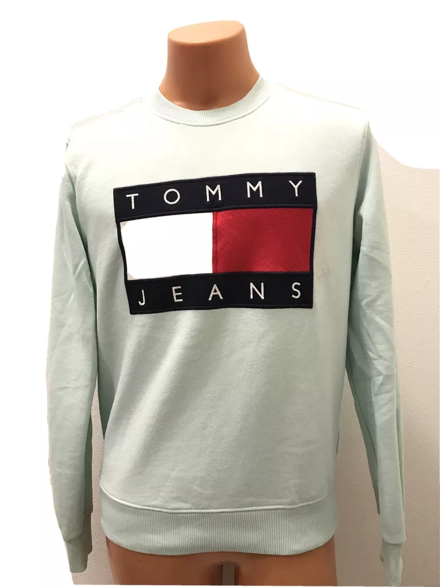 Tommy jeans flag crew cheap sweatshirt