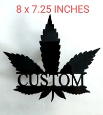 8" Acrylic Custom Pot Leaf Cutout Wall Art Weed 420 Cannabis Stoner Home Decor