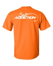 Salt Addiction Logo Fishing t shirt,Saltwater shirt,life,fish,reel,rod,trolling