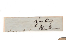Samuel Sloan (1817-1907) Signed Clip Autographed / Railroad President