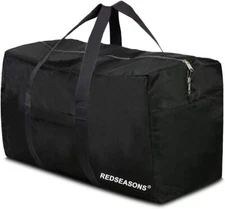 Large Black Duffel Bag 96L Waterproof Lightweight Travel Sports Gear Organizer
