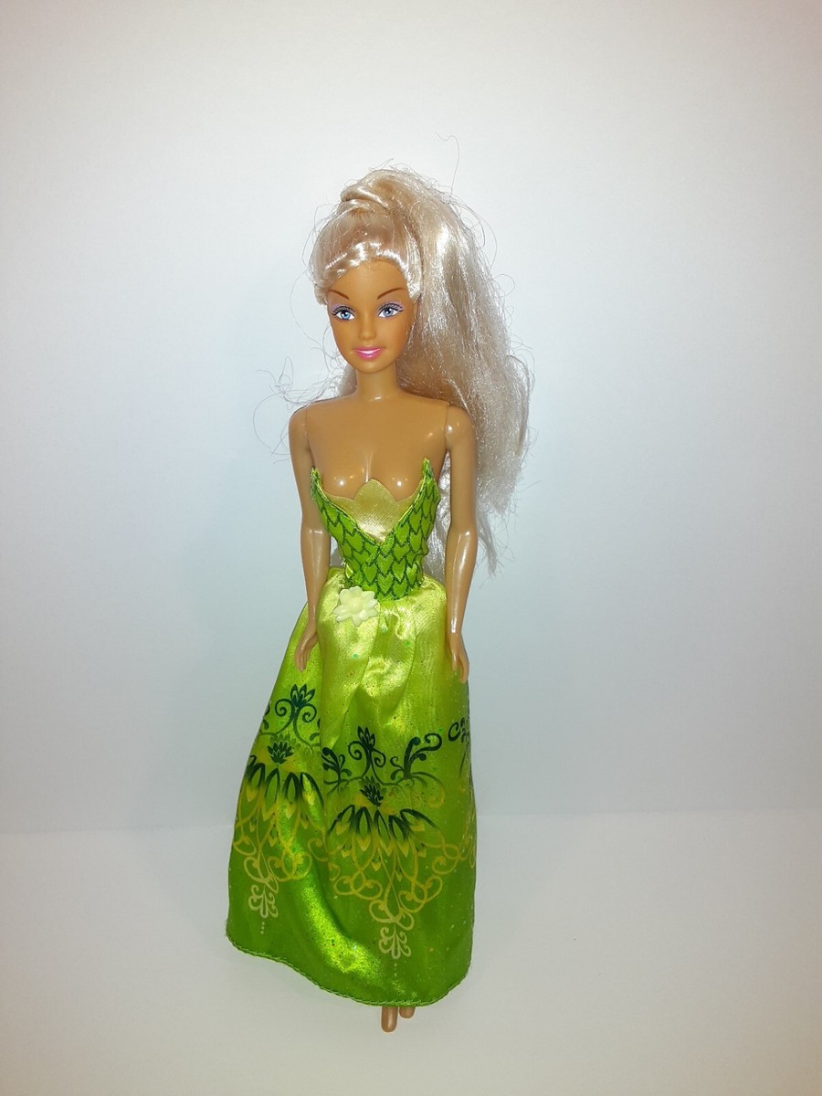 Barbie Fashion Doll Vintage Green Dress pre-owned