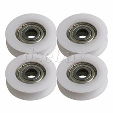 4Piece 2.1mm Deep 625ZZ U-type Groove Guide Pulley Ball Bearing Wheel 24x5x7mm