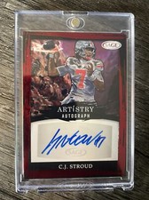 CJ STROUD - 2022 Sage Artistry Red Foil Autograph - Ohio State RARE VERSION