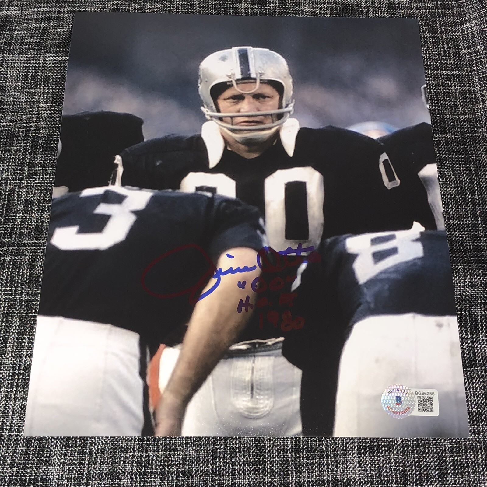 Jim Otto Autographed Signed Oakland Raiders 8X10 PHOTO NFL HOF BECKETT BAS COA 