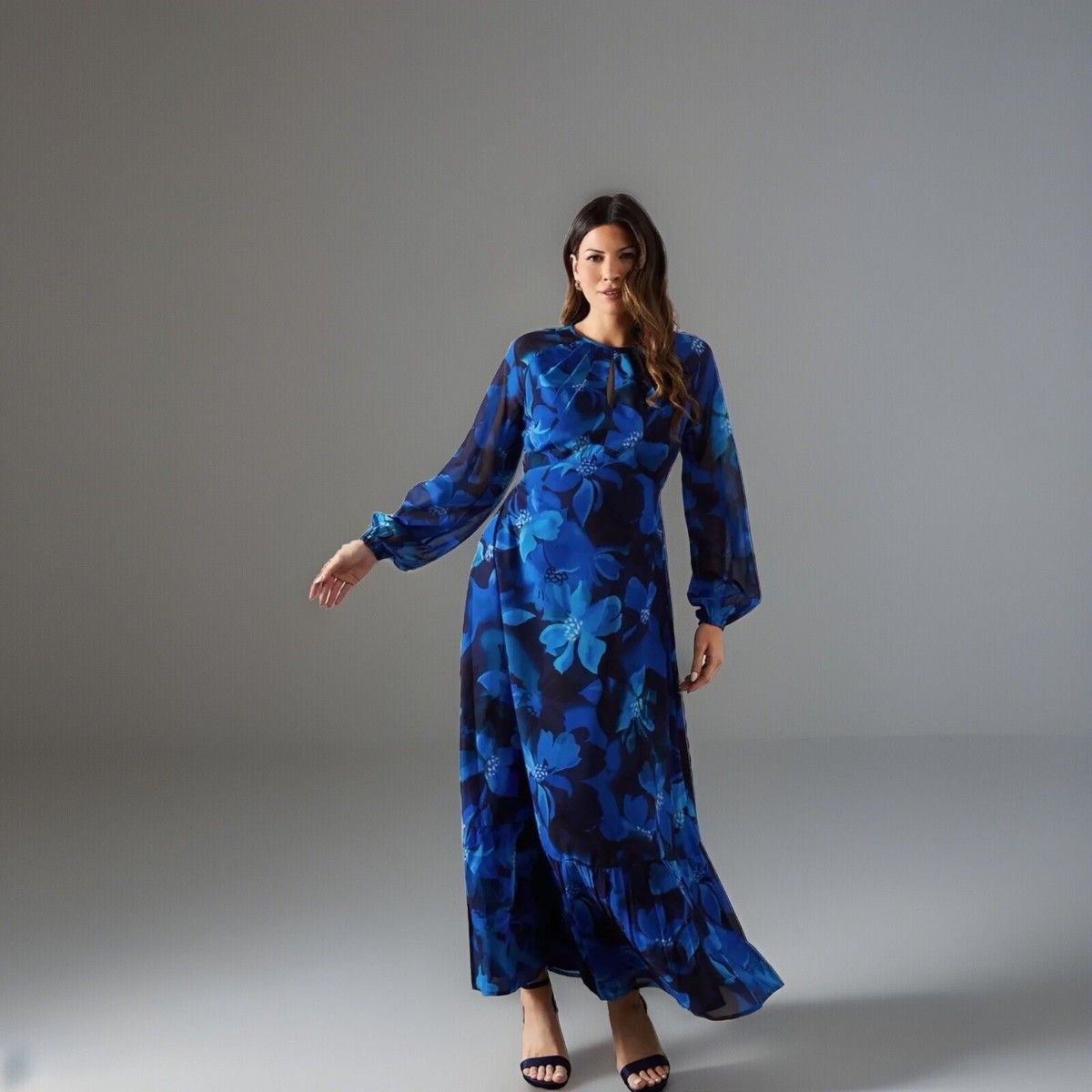 👉Wallis Blue💎Maxi Dress💃Womens Occasion Dresses🌴UK Size 14