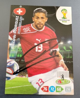 PANINI FIFA WORLD CUP BRASIL, RICARDO RODRIGUEZ, AUTOGRAPH, VFL WOLFSBURG