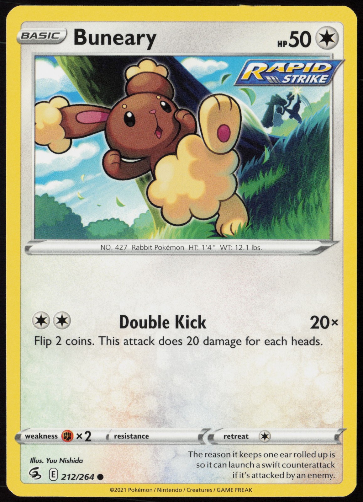 Buneary 212/264 SWSH08: Fusion Strike Common EN Pokemon NM